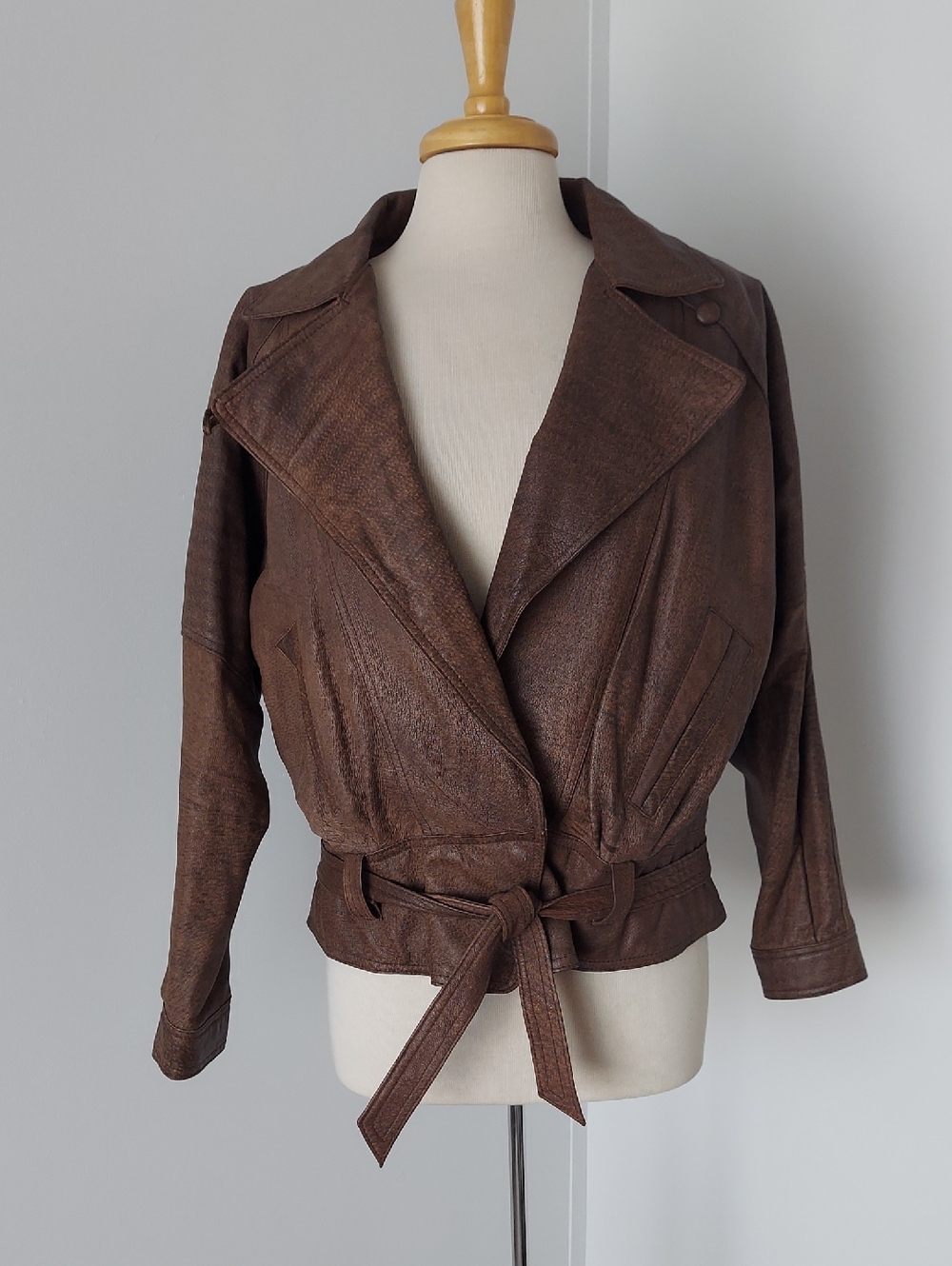 Wilson Brown Leather Belted Women's Jacket